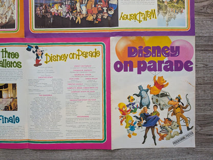 Vintage Disney on Parade Fold-Out Programme Poster - 1970s
