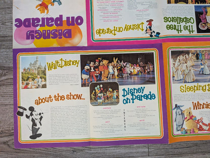 Vintage Disney on Parade Fold-Out Programme Poster - 1970s