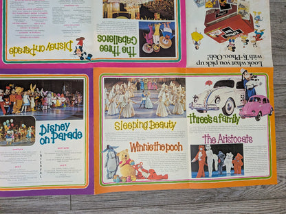 Vintage Disney on Parade Fold-Out Programme Poster - 1970s