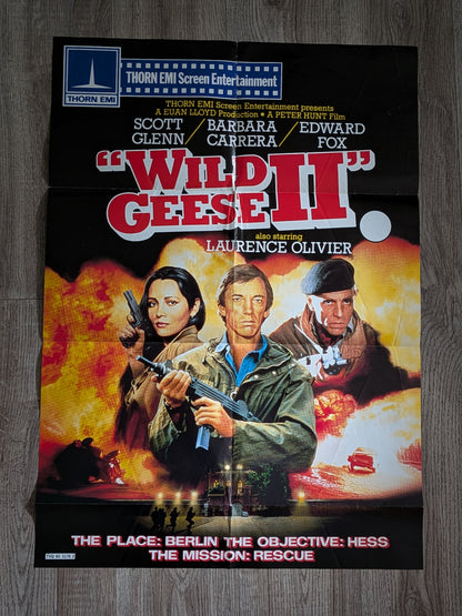 Vintage Wild Geese II 1985 Scott Glenn/Barbara Carrera/Edward Fox Movie Poster