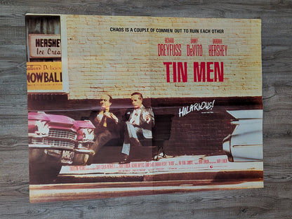 Vintage Tin Men 1987 Richard Dreyfuss/Danny DeVito Movie UK Quad Poster