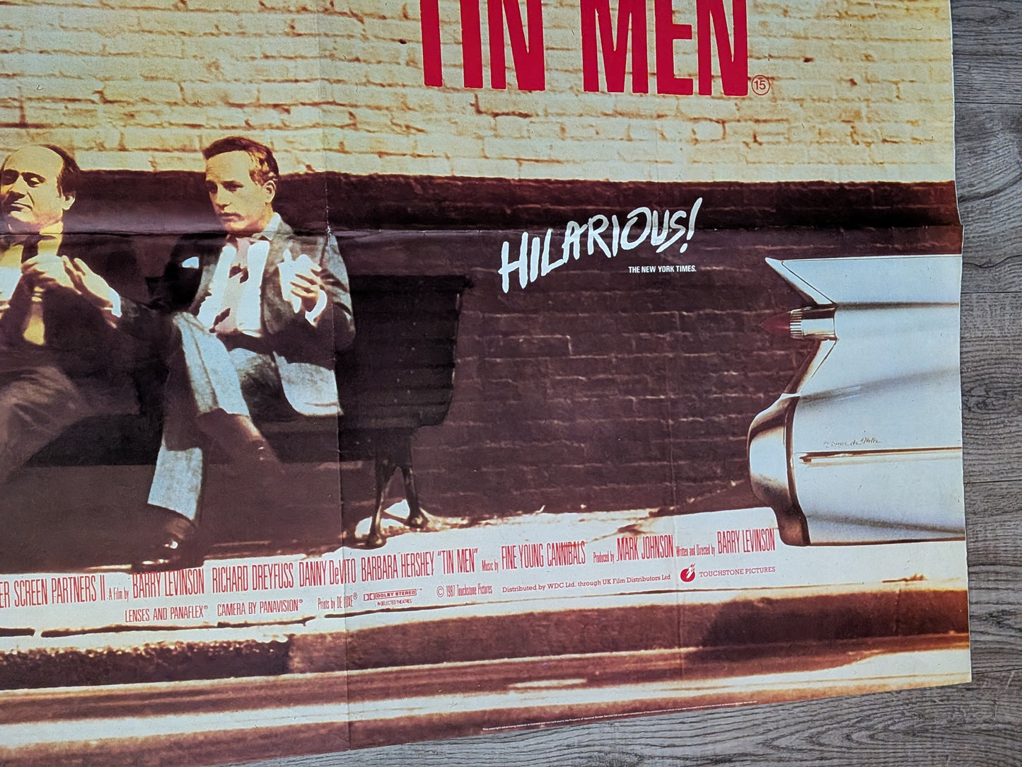 Vintage Tin Men 1987 Richard Dreyfuss/Danny DeVito Movie UK Quad Poster