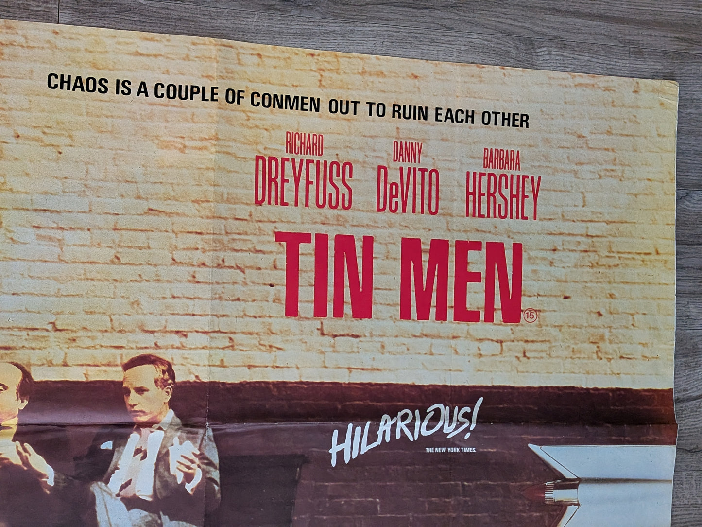 Vintage Tin Men 1987 Richard Dreyfuss/Danny DeVito Movie UK Quad Poster