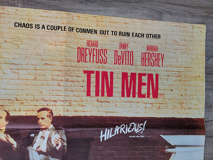Vintage Tin Men 1987 Richard Dreyfuss/Danny DeVito Movie UK Quad Poster