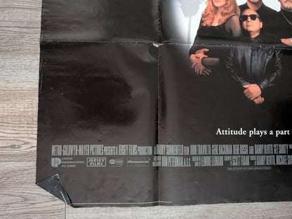 Vintage Get Shorty 1995 John Travolta/Danny Devito Movie UK Quad Poster