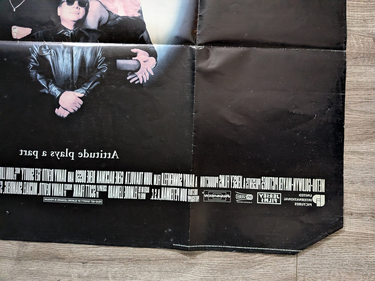 Vintage Get Shorty 1995 John Travolta/Danny Devito Movie UK Quad Poster