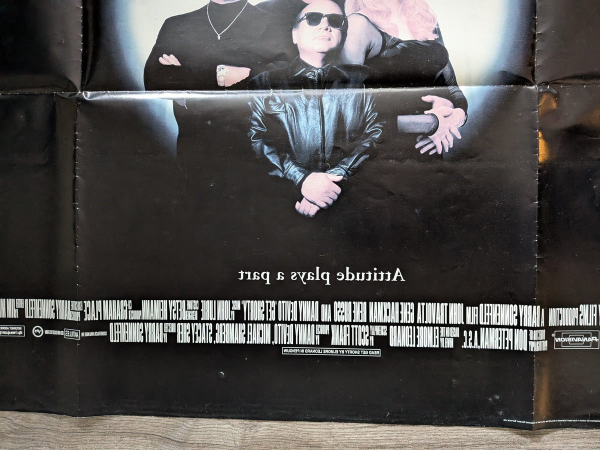 Vintage Get Shorty 1995 John Travolta/Danny Devito Movie UK Quad Poster