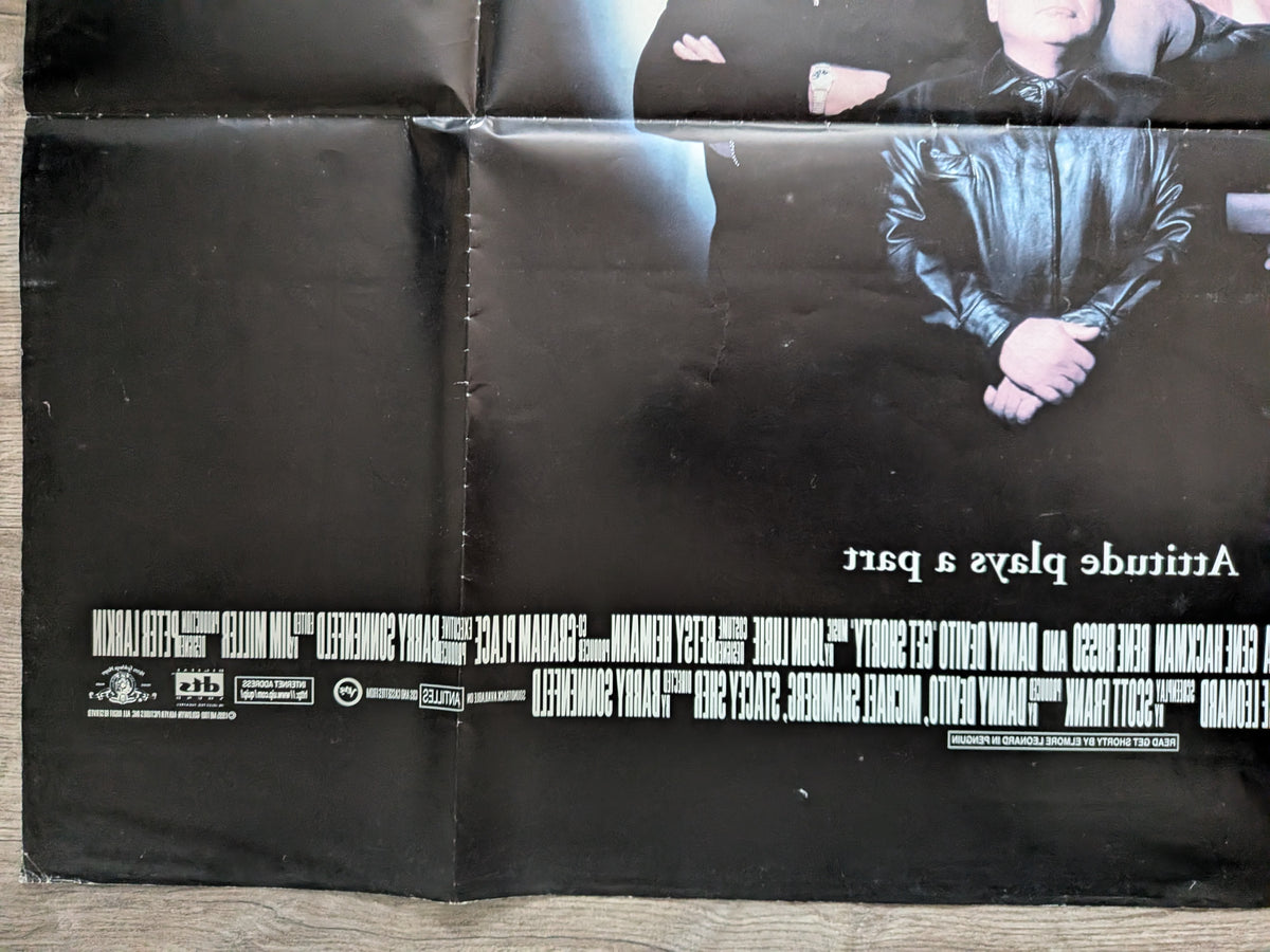 Vintage Get Shorty 1995 John Travolta/Danny Devito Movie UK Quad Poster