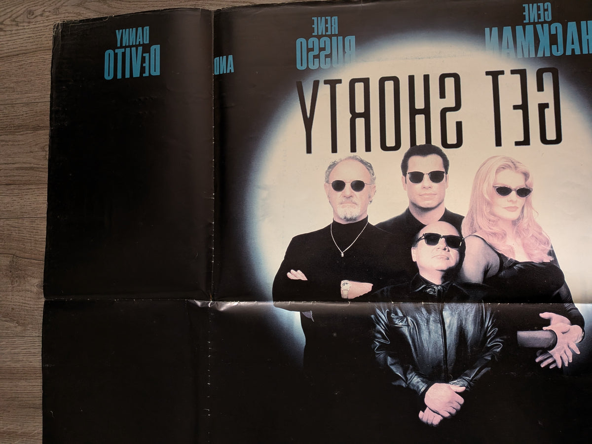 Vintage Get Shorty 1995 John Travolta/Danny Devito Movie UK Quad Poster