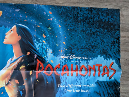 Vintage Pocahontas 1995 Disney Movie UK Quad Poster - See Details