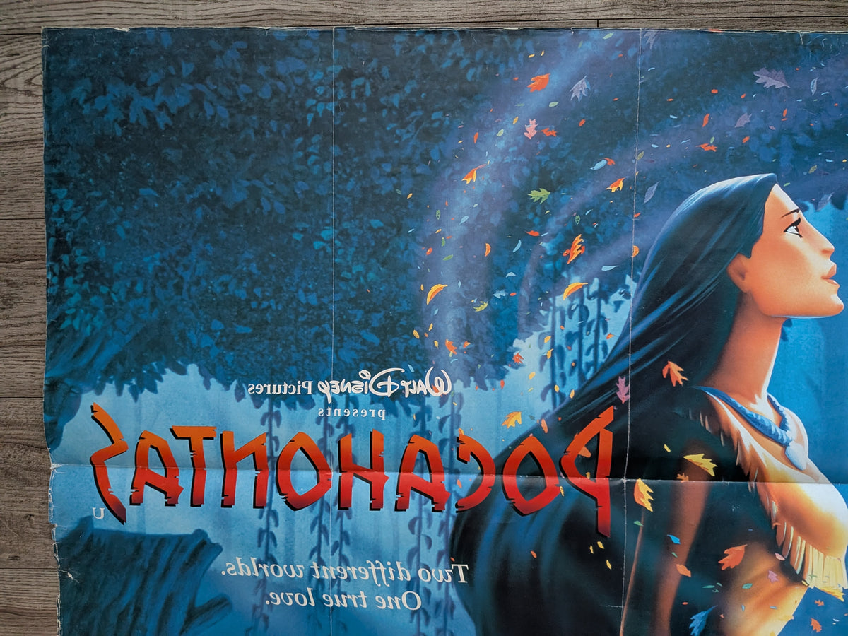 Vintage Pocahontas 1995 Disney Movie UK Quad Poster - See Details