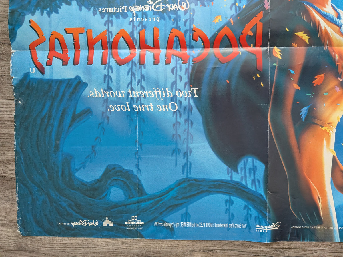 Vintage Pocahontas 1995 Disney Movie UK Quad Poster - See Details