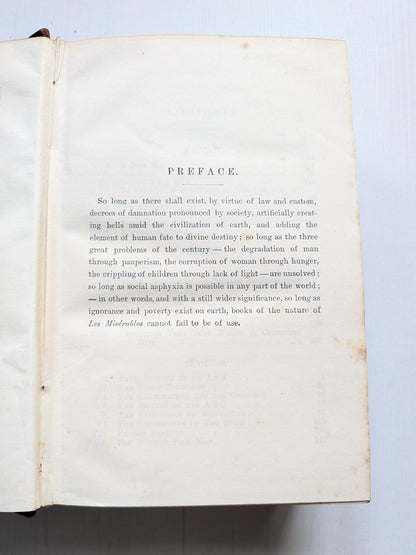 Les Miserables by Victor Hugo, Illustrated, Walter Scott Publishing, Early 1900s