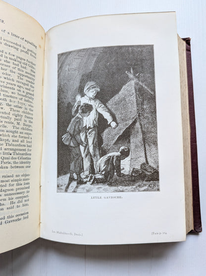 Les Miserables by Victor Hugo, Illustrated, Walter Scott Publishing, Early 1900s