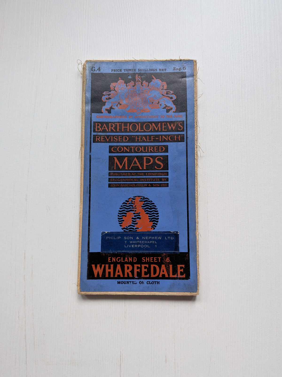 Vintage Bartholomew’s Revised "Half-Inch" Contoured Map - Wharfedale