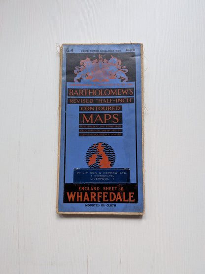 Vintage Bartholomew’s Revised "Half-Inch" Contoured Map - Wharfedale