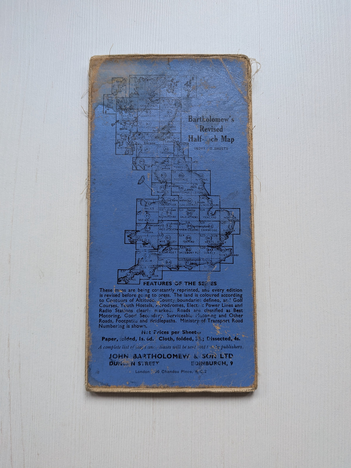 Vintage Bartholomew’s Revised "Half-Inch" Contoured Map - Wharfedale