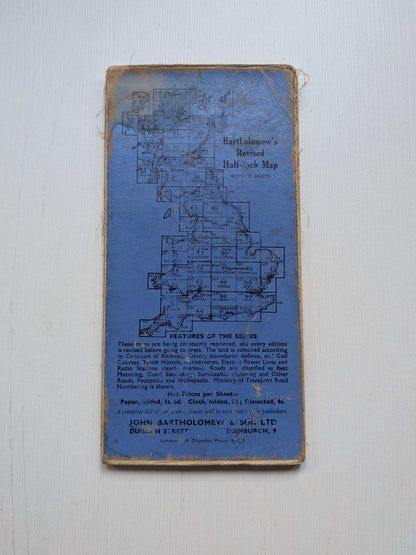 Vintage Bartholomew’s Revised "Half-Inch" Contoured Map - Wharfedale