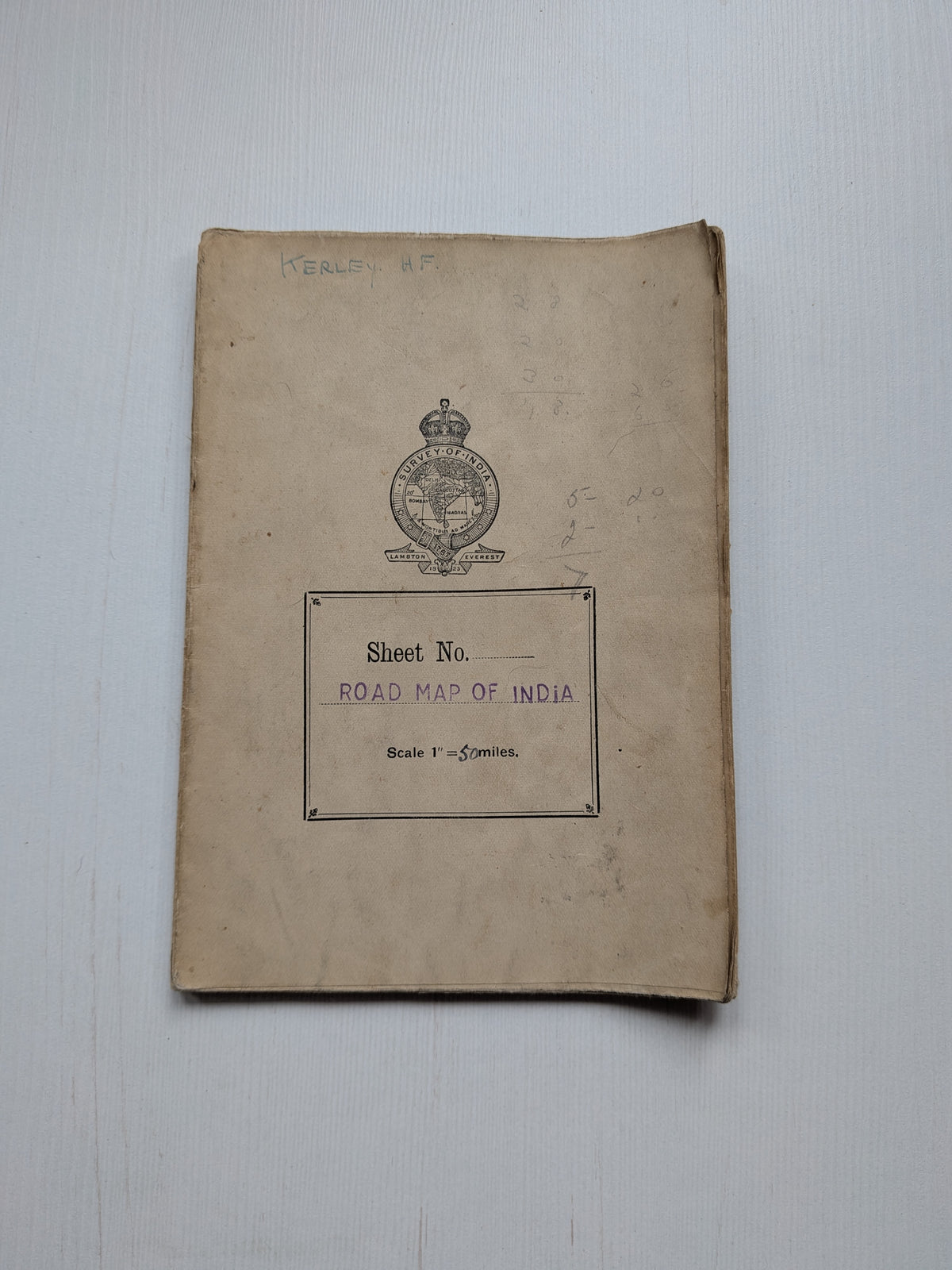 Vintage Survey of India - Road Map of India - 1942 WW II Era - See Details