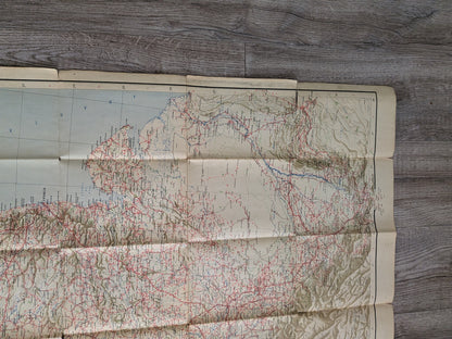 Vintage Survey of India - Road Map of India - 1942 WW II Era - See Details