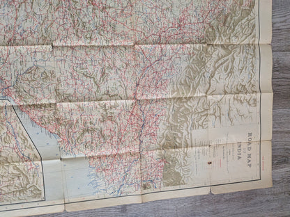 Vintage Survey of India - Road Map of India - 1942 WW II Era - See Details