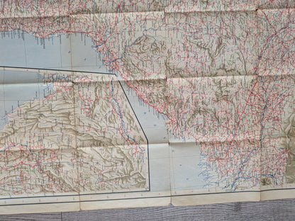 Vintage Survey of India - Road Map of India - 1942 WW II Era - See Details
