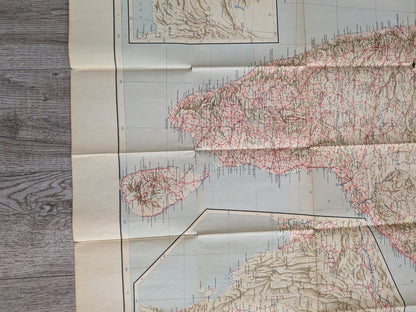 Vintage Survey of India - Road Map of India - 1942 WW II Era - See Details