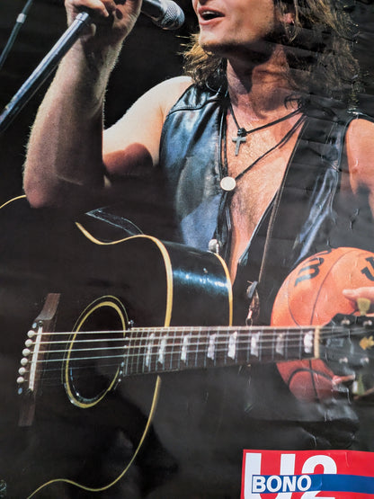 Rare Vintage Bono U2 Poster - 1987 - Anabas