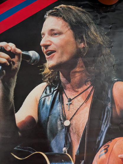 Rare Vintage Bono U2 Poster - 1987 - Anabas