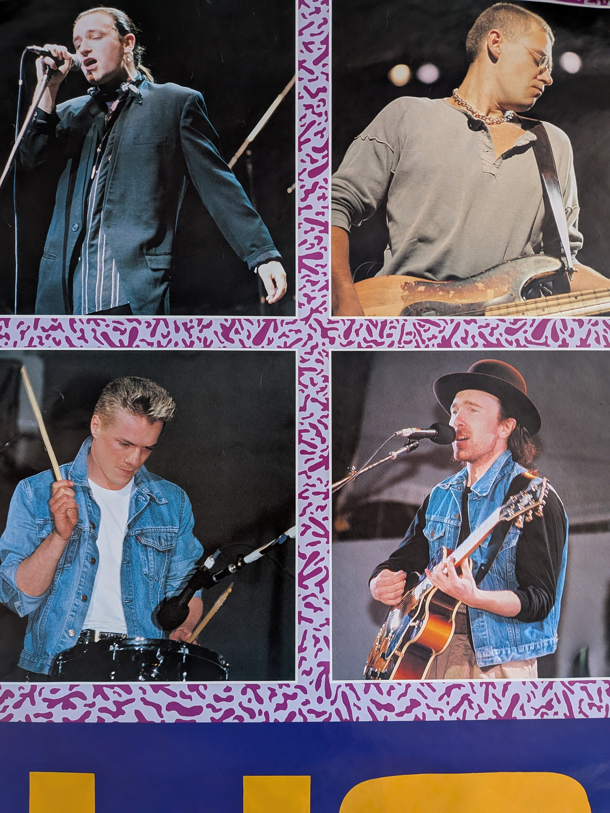 Vintage U2 Band Poster - 1987 - Anabas - See Details