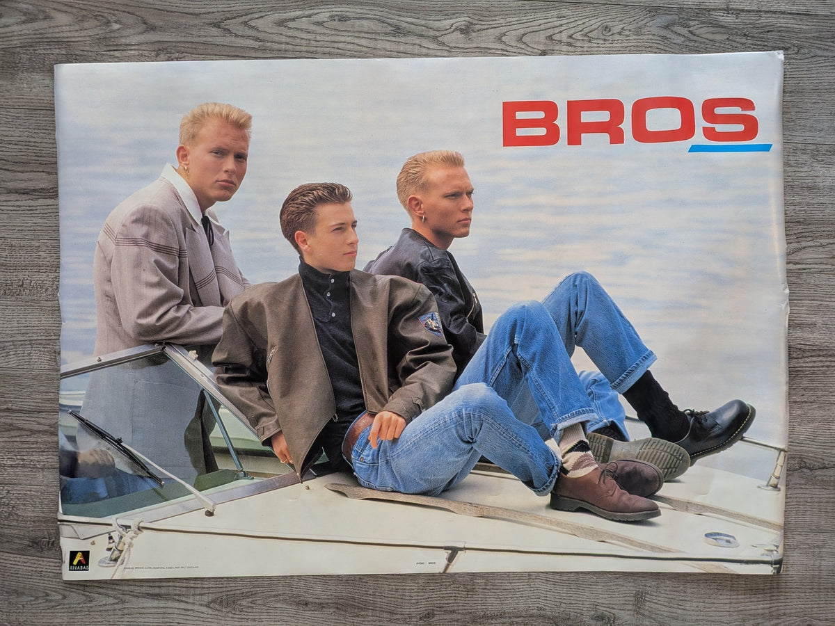 Vintage Bros 80's Boyband/Pop Group Poster - Anabas - Late 1980s
