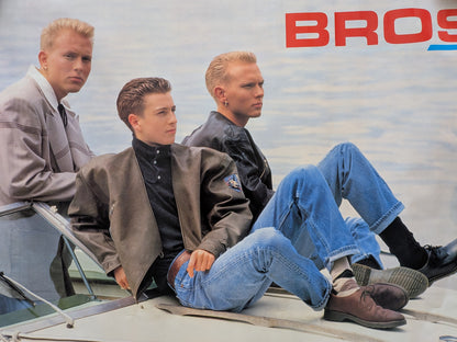 Vintage Bros 80's Boyband/Pop Group Poster - Anabas - Late 1980s