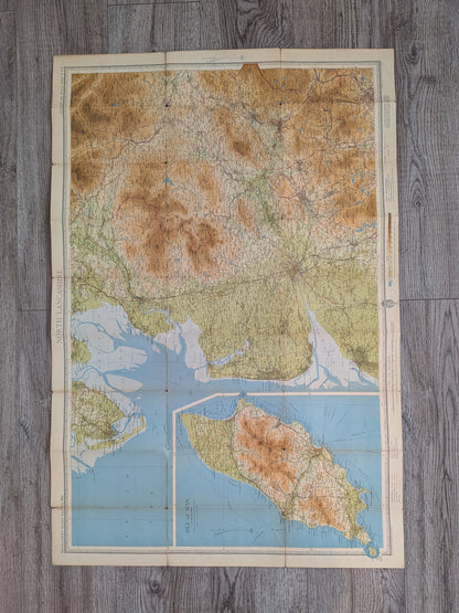 Vintage Bartholomew’s Revised "Half-Inch" Contoured Map - North Lancashire