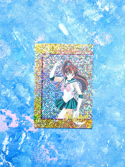 Vintage Sailor Moon Gold Prism Series 2 Sticker - Sailor Jupiter - 1999