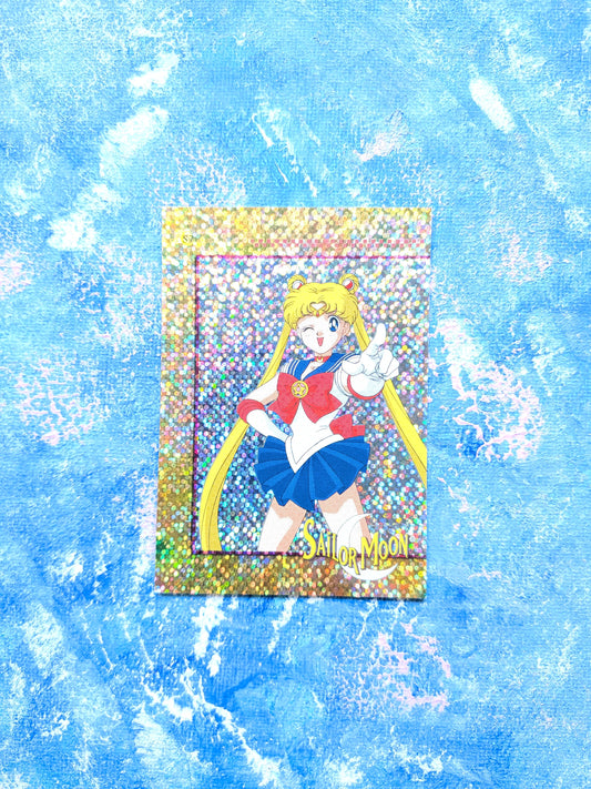 Vintage Sailor Moon Gold Prism Series 2 Sticker - Sailor Moon S7 - 1999