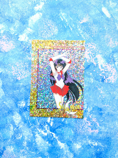 Vintage Sailor Moon Gold Prism Series 2 Sticker - Sailor Mars - 1999