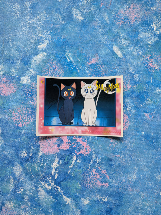 Vintage Sailor Moon Series 2 Sticker - Luna and Artemis 03 - 1999