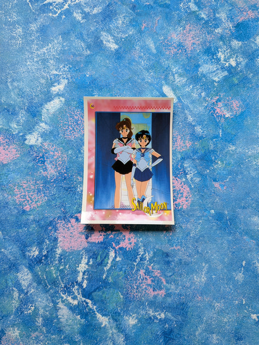 Vintage Sailor Moon Series 2 Sticker - Sailor Jupiter/Sailor Mercury 66 - 1999