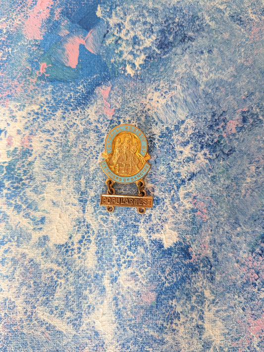 Vintage Imperial Society of Teachers of Dancing Metal Badge - Popular Test
