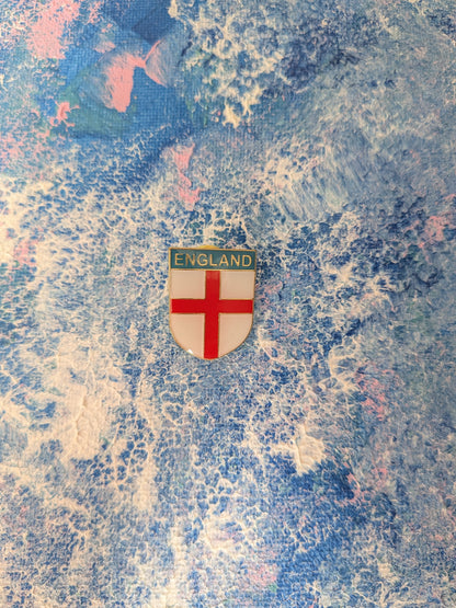 Vintage England Flag/St George Shield Enamel Pin Badge