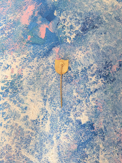 Vintage Red/Gold Coloured Enamel Prince of Wales Stick Pin