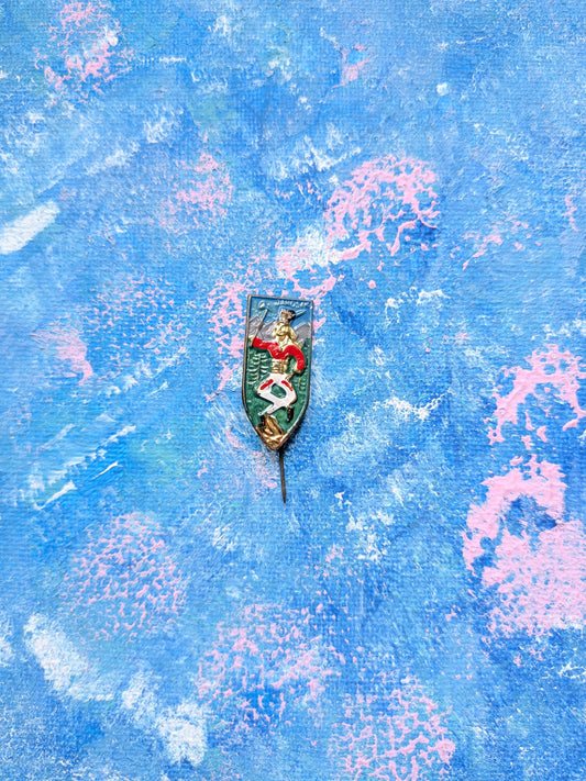 Vintage 1960s Juraj Jánošík Slovak Robin Hood Folk Hero Metal Pin