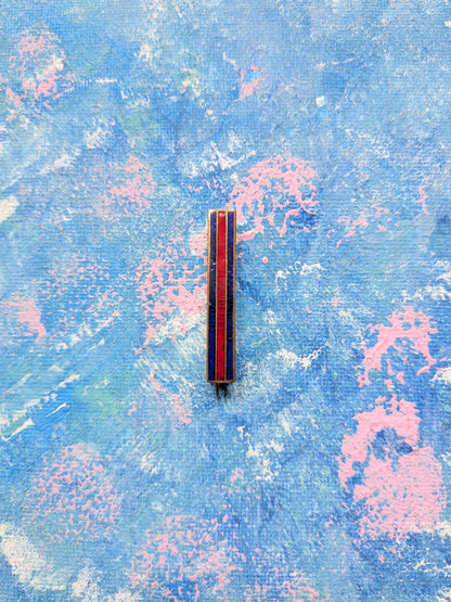 Vintage Blue and Red Enamel Tie Pin - Thomas Fattorini