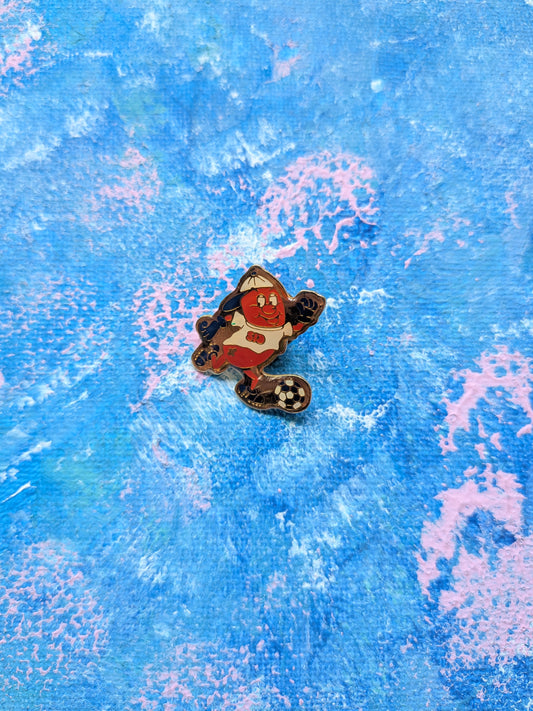 Vintage Sidney The Kidney Football Enamel Pin Badge - Kidney Research