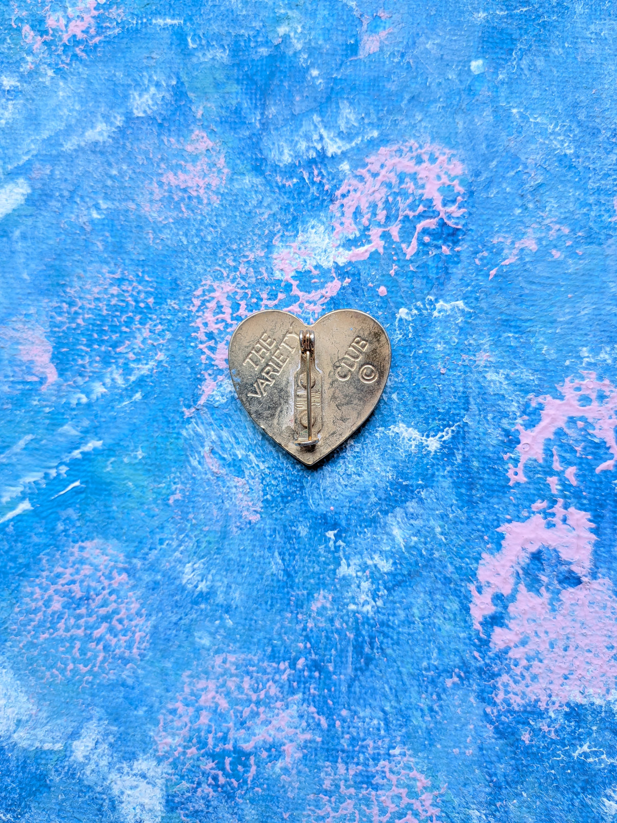 Vintage Variety Club Gold-Tone Sunray Heart Badge - 1996