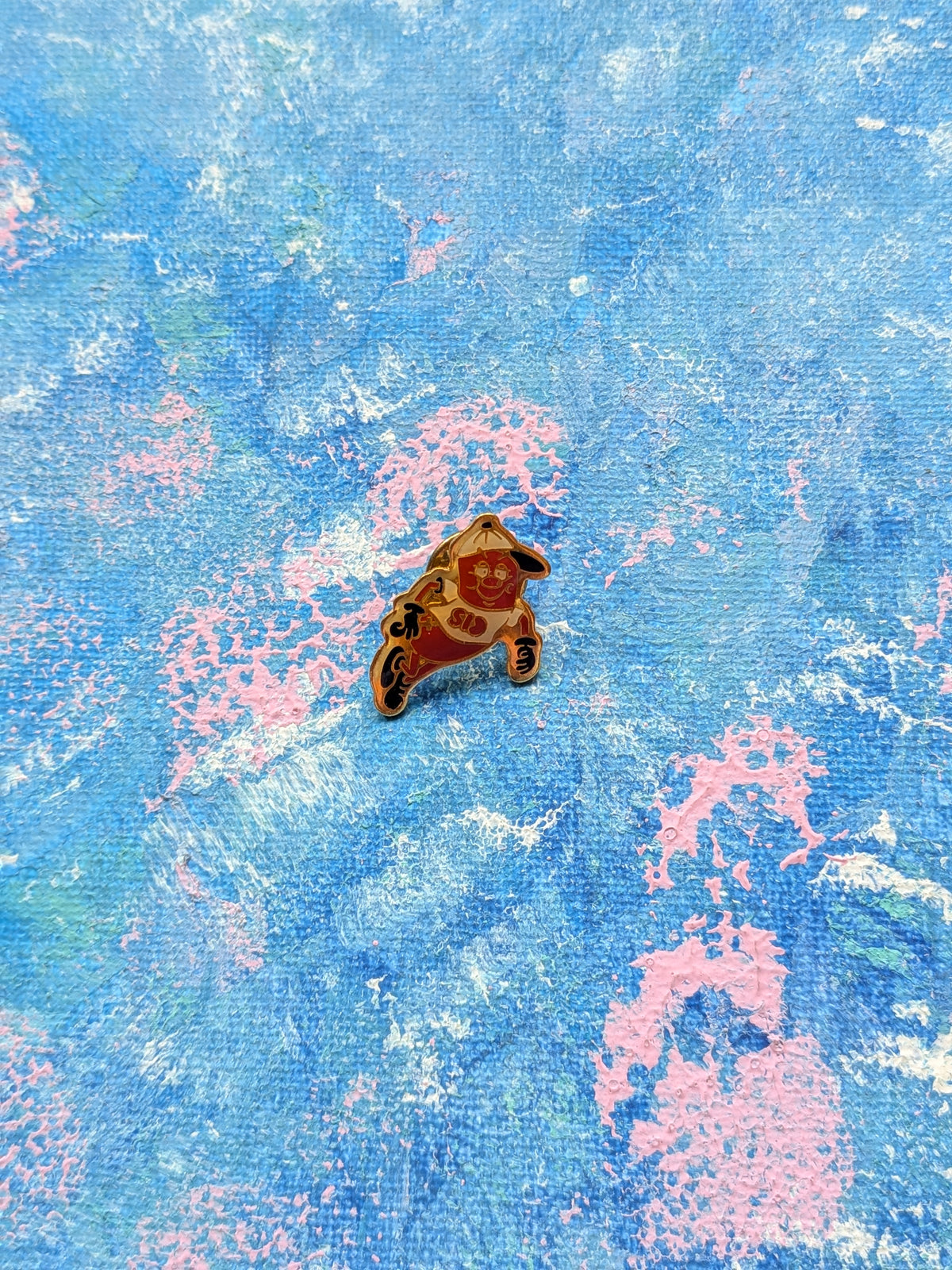 Vintage Sidney The Kidney Enamel Pin Badge - Kidney Research