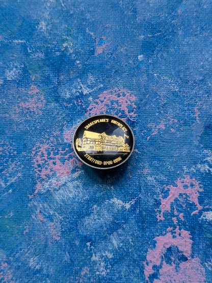Vintage Shakespeare's Birthplace Stratford Upon Avon Badge - 1990s