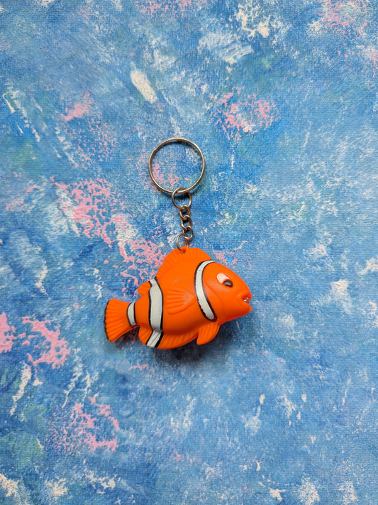 Vintage Retro-Style Clown Fish Novelty Keyring