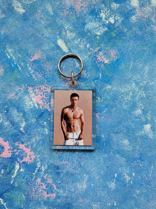 Vintage Justin Timberlake Double-Sided Photo Keyring - Early 00's