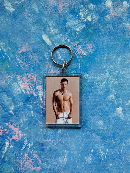 Vintage Justin Timberlake Double-Sided Photo Keyring - Early 00's